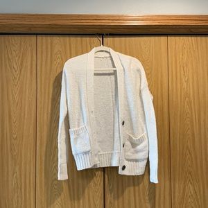 White cartigan with buttons